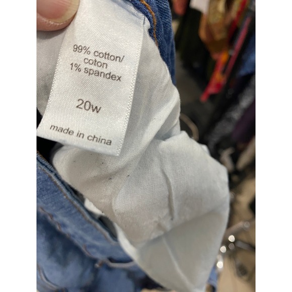 maurices Denim Shorts Distressed Ripped Blue‎ Jean Plus Size 20W - Picture 5 of 13